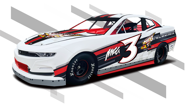 A red #83 sprint car, featuring a Five Star sprint car body kit, racing and sliding on a dirt track.