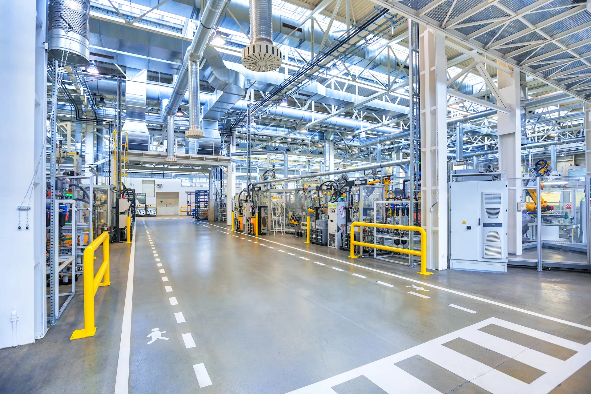 factory interior as industrial background